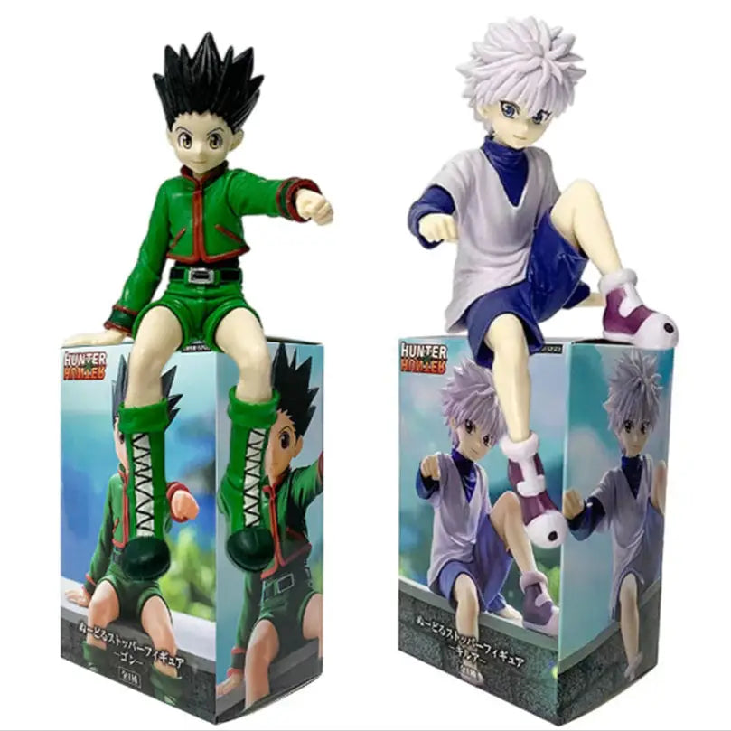 Figurines Hunter x Hunter Kirua Zoldik et Gon Freecss en exposition détaillée