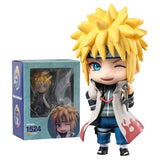 Figurine nendoroid naruto namikaze minato 10cm en style chibi avec cheveux jaunes yeux bleus et vêtements iconiques