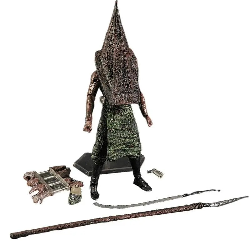 Red Pyramid Head Figurine