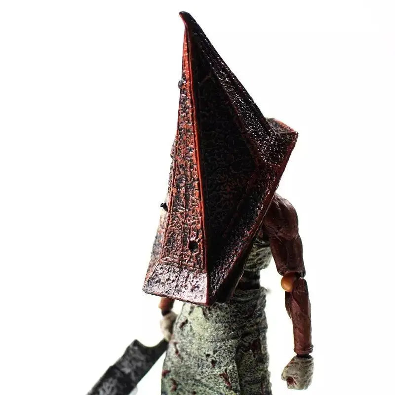 Red Pyramid Head Figurine