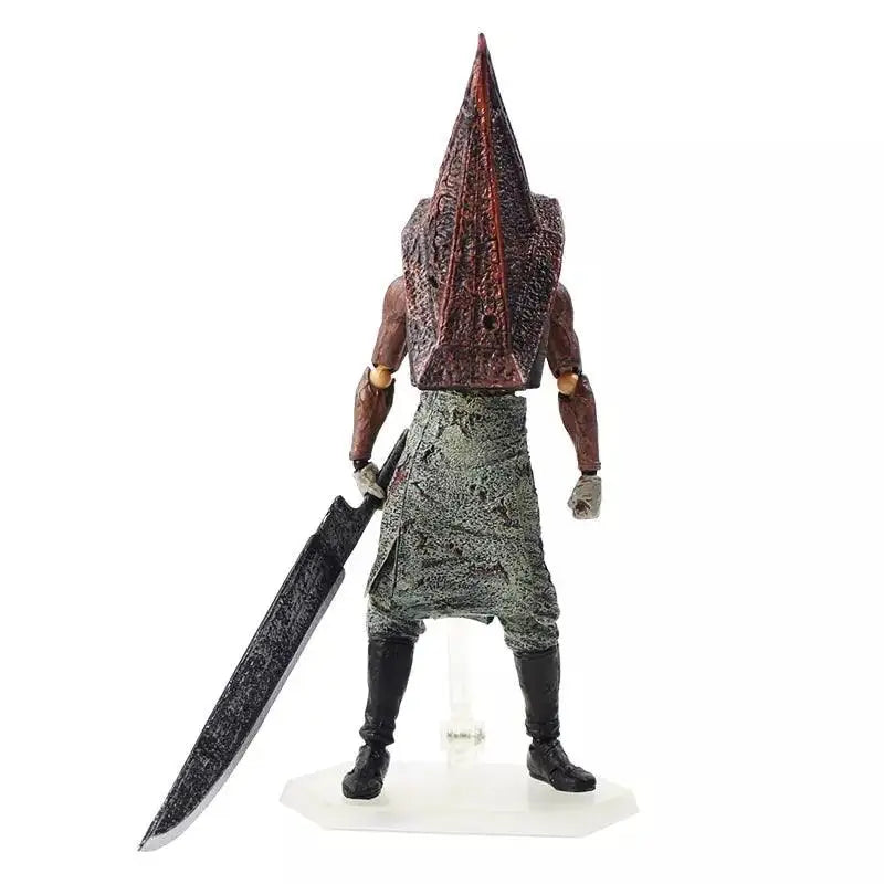 Red Pyramid Head Figurine