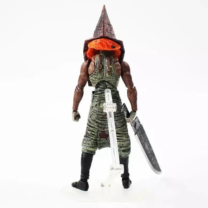 Red Pyramid Head Figurine