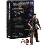 Figurine uncharted nathan drake ultimate edition en tenue noire et marron avec détails fidèles et accessoires complets