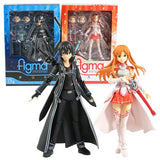 Sword Art Online Kirito Kazuto and Asuna Figurines
