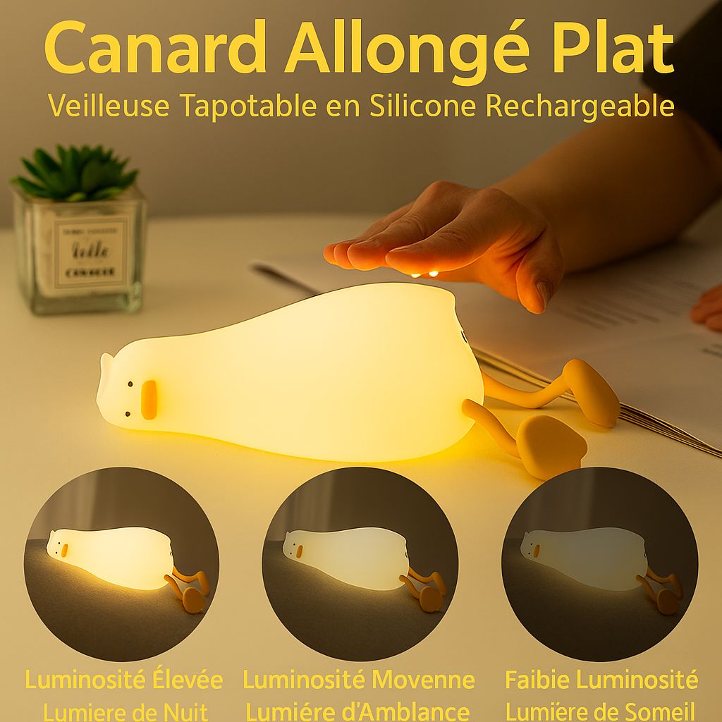 FluffyQuack™ – Rechargeable LED Duck Night Light