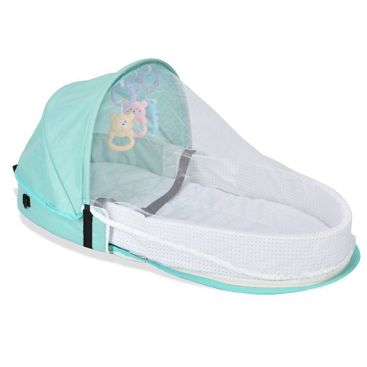 Berceau de Voyage Pliable Portable (Pod Anti-Pression en Lin)