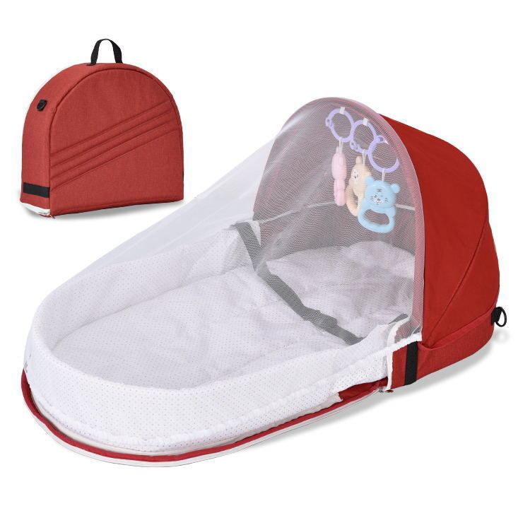 Berceau de Voyage Pliable Portable (Pod Anti-Pression en Lin)