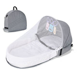 Berceau de Voyage Pliable Portable (Pod Anti-Pression en Lin)