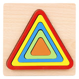 Puzzle de Formes Géométriques en Bois (Tableau d'Apprentissage Montessori)