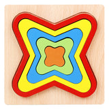 Puzzle de Formes Géométriques en Bois (Tableau d'Apprentissage Montessori)