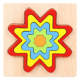 Puzzle de Formes Géométriques en Bois (Tableau d'Apprentissage Montessori)