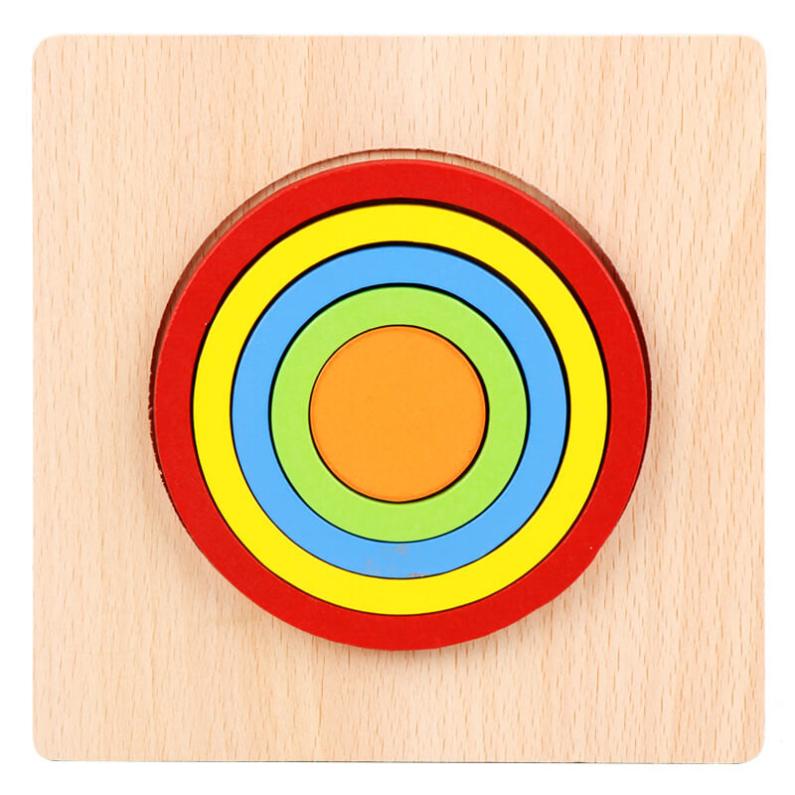 Puzzle de Formes Géométriques en Bois (Tableau d'Apprentissage Montessori)
