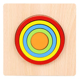 Puzzle de Formes Géométriques en Bois (Tableau d'Apprentissage Montessori)