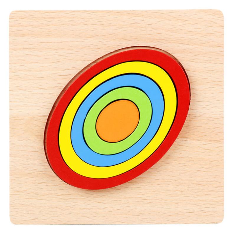 Puzzle de Formes Géométriques en Bois (Tableau d'Apprentissage Montessori)