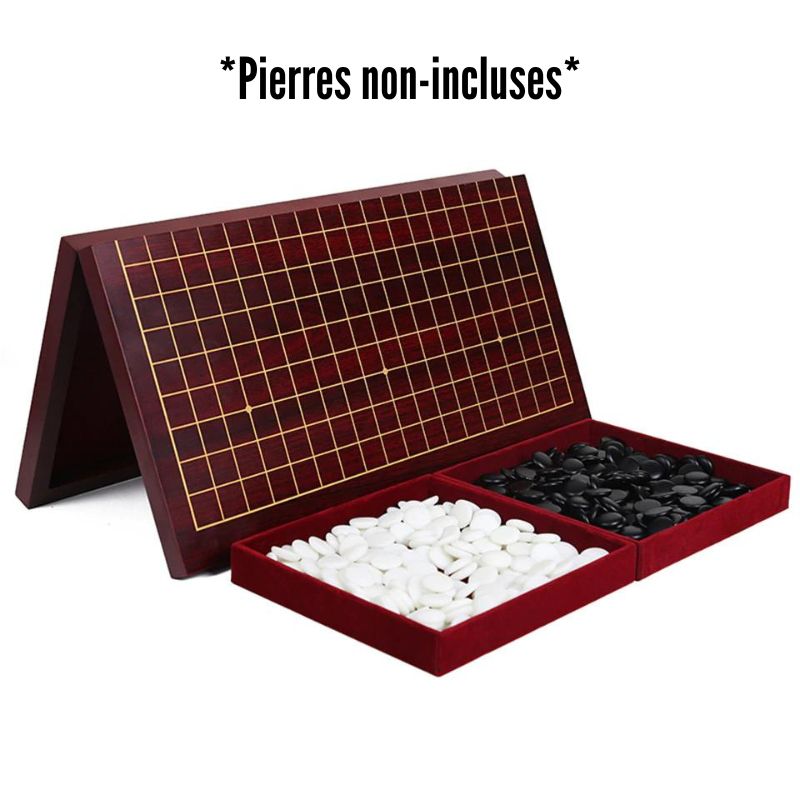 Goban en Bois Pliable 19x19 avec tiroirs amovibles