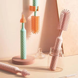 Pink electric bottle brush - for bottles and teats