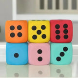 Large colorful six-sided foam die