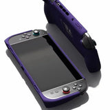 Console nintendo switch violette avec grip ergonomique et coque de protection assortie pour grip switch 2