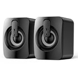 Haut-parleur pour ordinateur de bureau noir finition glossy avec microphone intégré plongez dans un univers sonore riche