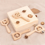 Baby rattle - wooden musical rattle