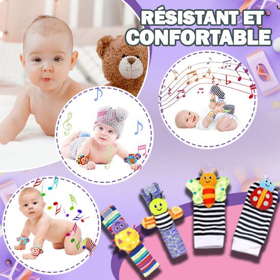 Baby rattle - Rattles Plush Toy™ - Foot and hand rattles
