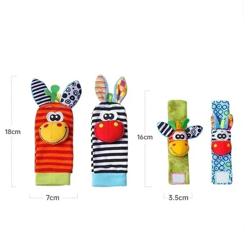 Baby rattle - Rattles Plush Toy™ - Foot and hand rattles