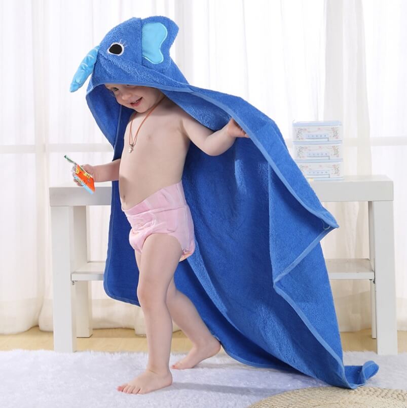 CuddleSoft™ Serviette de Bain à Capuche Ultra-Absorbante (Polaire Corail)