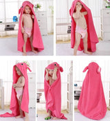 CuddleSoft™ Serviette de Bain à Capuche Ultra-Absorbante (Polaire Corail)