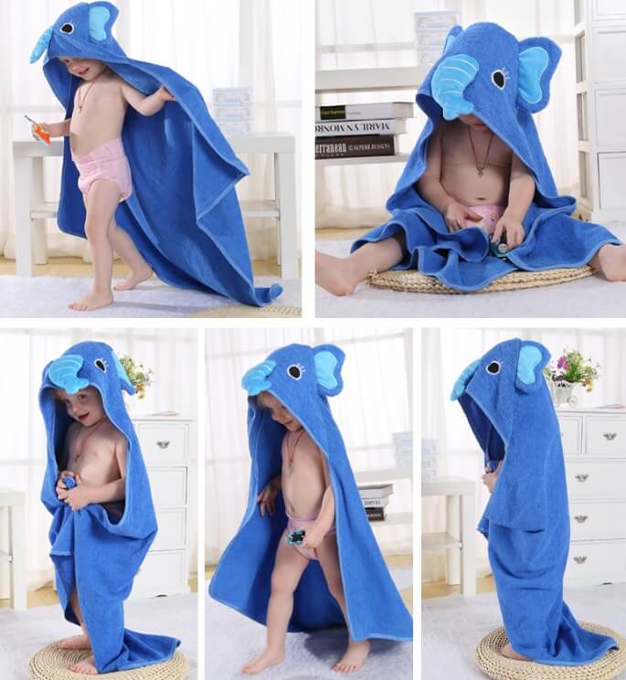 CuddleSoft™ Serviette de Bain à Capuche Ultra-Absorbante (Polaire Corail)