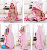 CuddleSoft™ Serviette de Bain à Capuche Ultra-Absorbante (Polaire Corail)