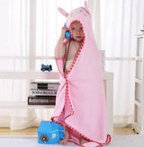 CuddleSoft™ Serviette de Bain à Capuche Ultra-Absorbante (Polaire Corail)