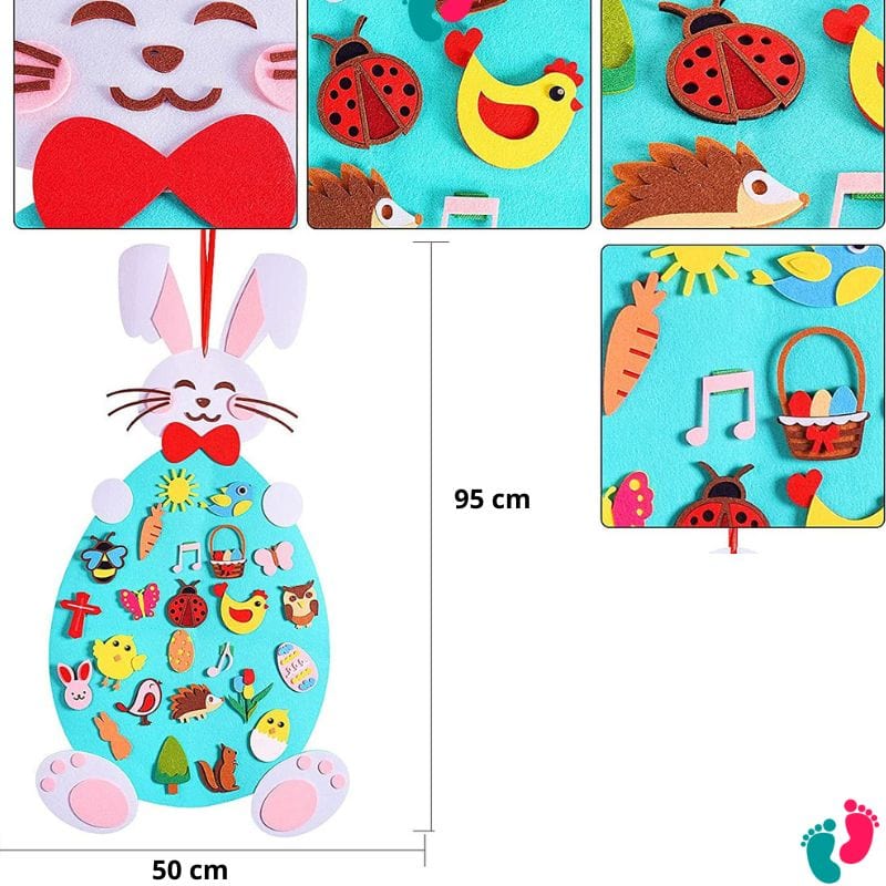 Montessori Educational Felt Easter Bunny - KIDS EASTER