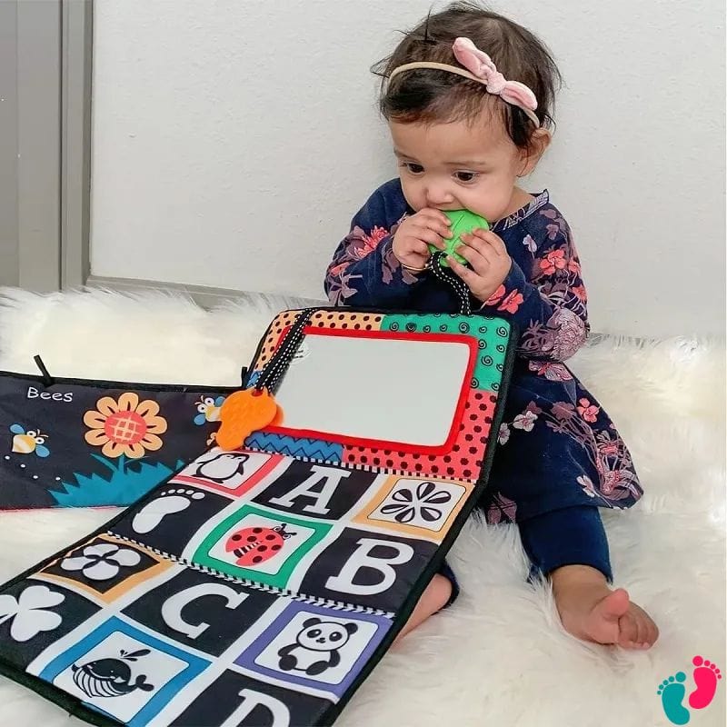 Montessori Mirror Activity Board for Baby - BABY ACTIVITY