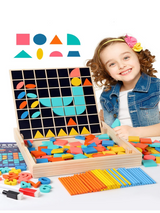 Jeu Mosaic Montessori Multifonction pour Enfants