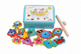 Jeu de pêche magnétique en bois Montessori pour enfants