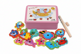 Jeu de pêche magnétique en bois Montessori pour enfants