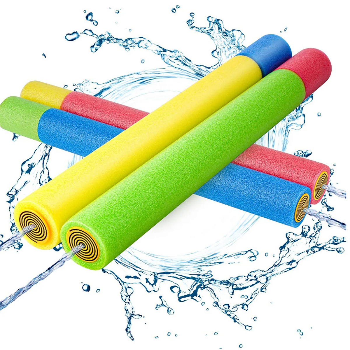 Pistolets à eau en mousse colorés – 5 pièces