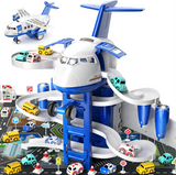 Kids' Airplane Toy and Car Tracks