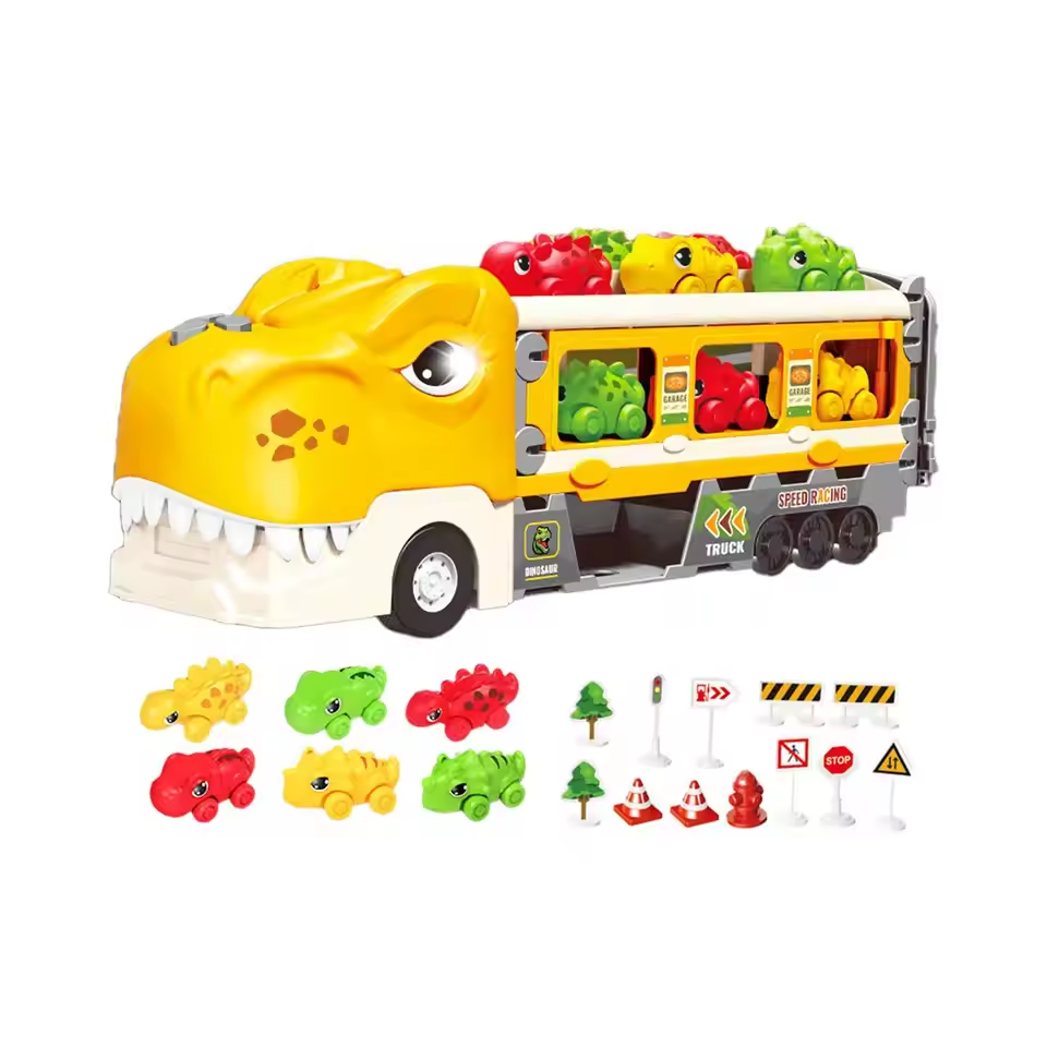 Dinosaur Truck with Cars