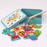 Jeu de pêche magnétique en bois Montessori pour enfants