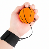 Balle Rebondissante Élastique avec Bracelet – Lot de 4 pièces