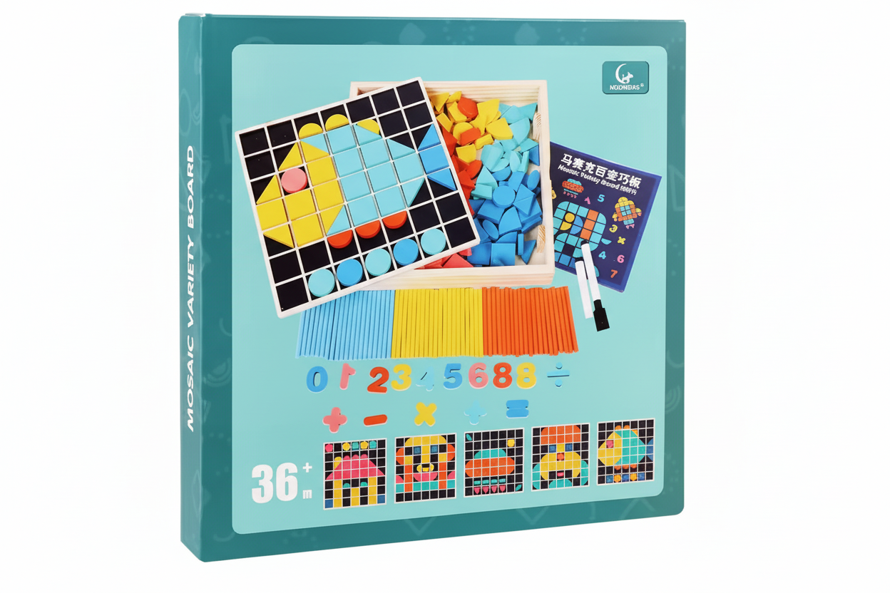Jeu Mosaic Montessori Multifonction pour Enfants