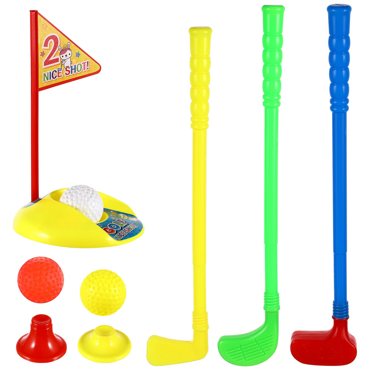 Mini golf colorato in plastica per bambini