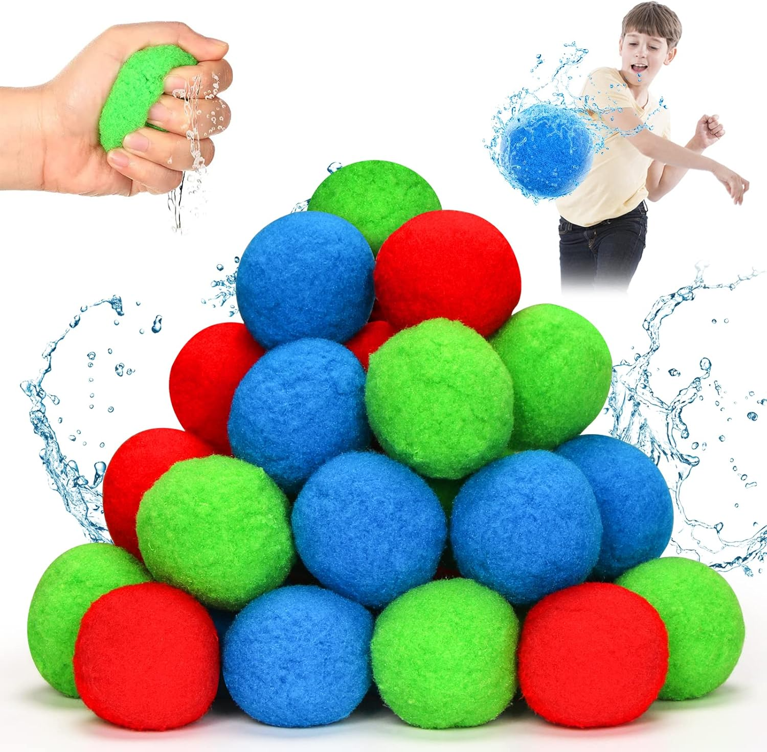 Balles à Eau Colorées Réutilisables – 12 pièces