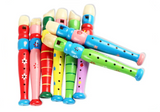 Wooden Colored Flutes for Children – Set of 3 Pieces