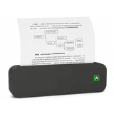 Imprimante thermique portable a4 noire avec témoin lumineux vert idéale pour numériser des documents en déplacement