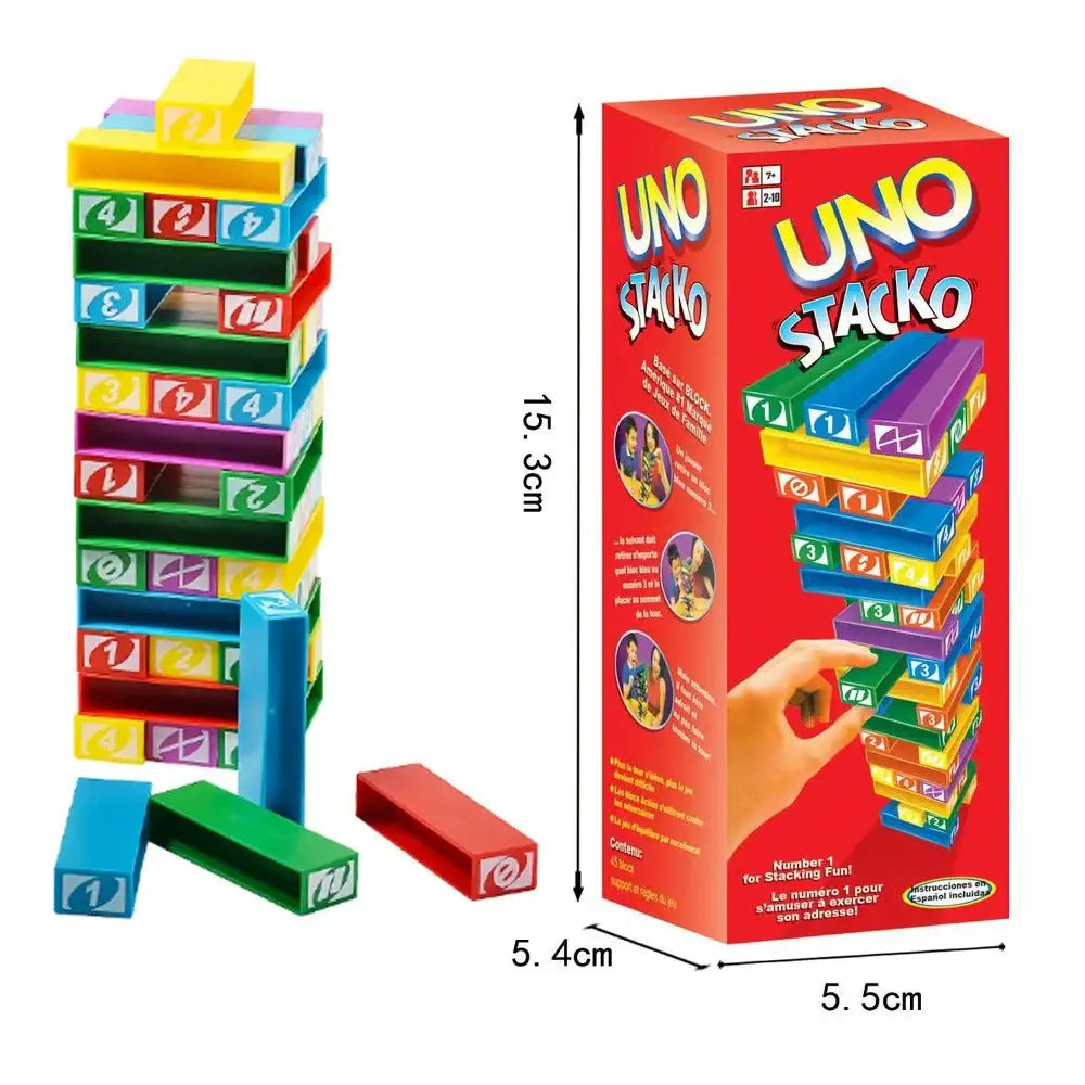 Jenga Uno Stacko game