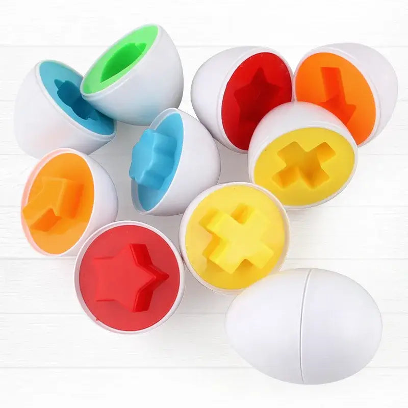 Set of 12 Montessori matching eggs