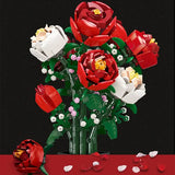 Building Game Red Rose Vase