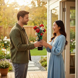Building Game Red Rose Vase